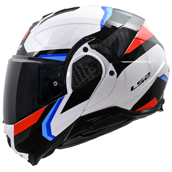 LS2 ADVANT II TRIPLE HELMET  in White/Blue/Red