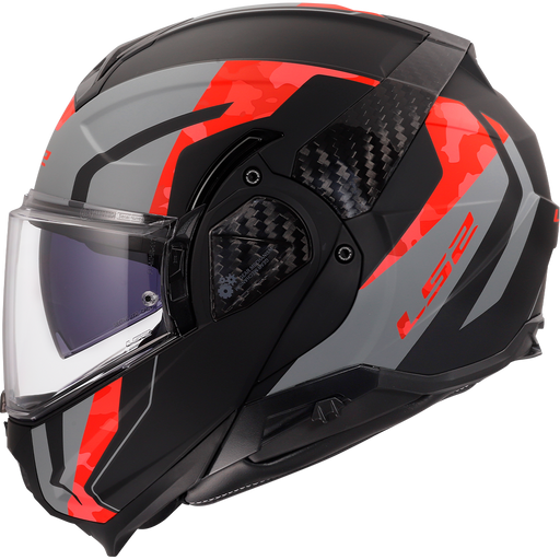 LS2 ADVANT II GLIDE HELMET  in Matte Black/Grey/Red