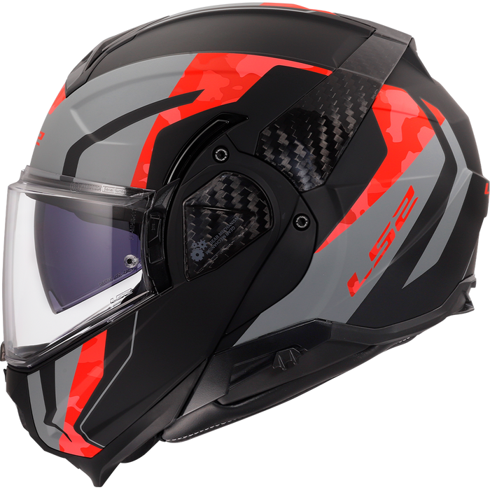 LS2 ADVANT II GLIDE HELMET  in Matte Black/Grey/Red