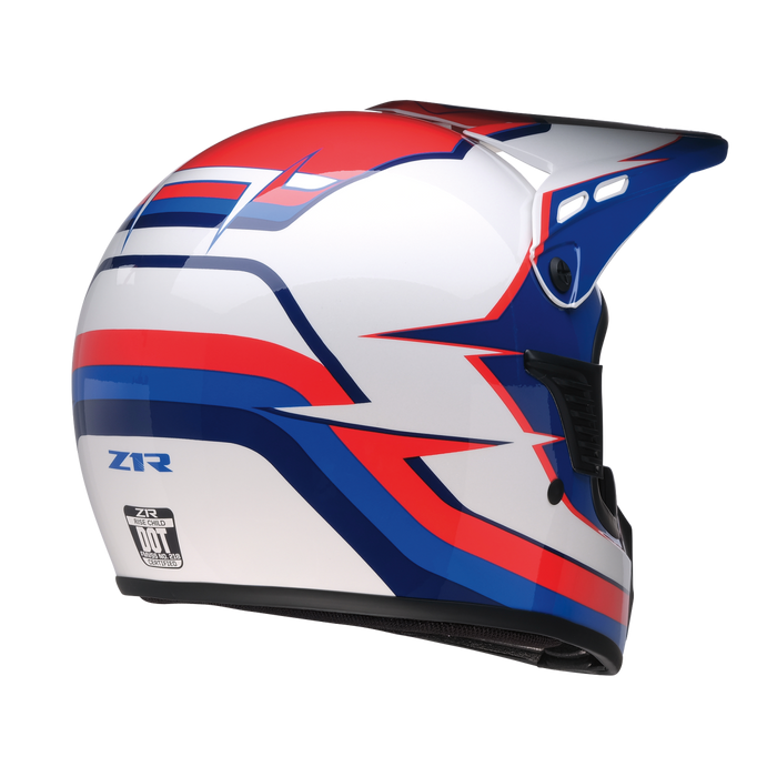Z1R DIRT MAX VORTEX CHILD HELMET 2026 in Red/White/Blue