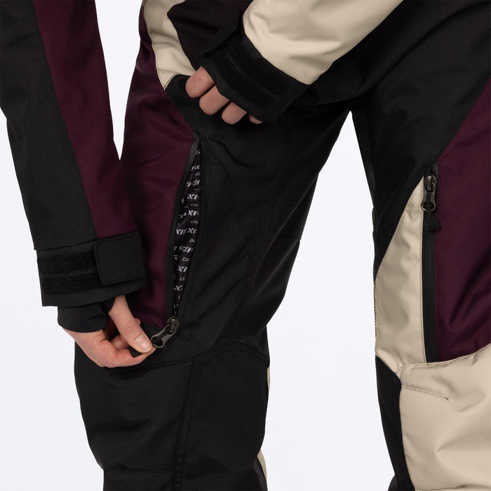 FXR Women's Cold Cross CX F.A.S.T.™ Monosuit in Sand/Plum/Coral