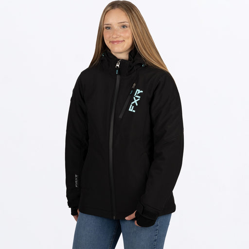 FXR Vertical Pro Insulated Softshell Women's Jacket in Black/Seafoam