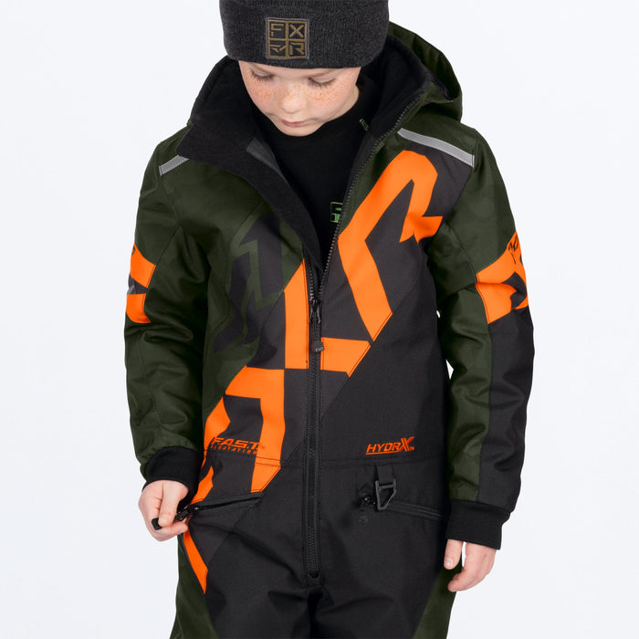 FXR CHILD COLD CROSS CX MONOSUIT 2025 - Army Camo/Orange