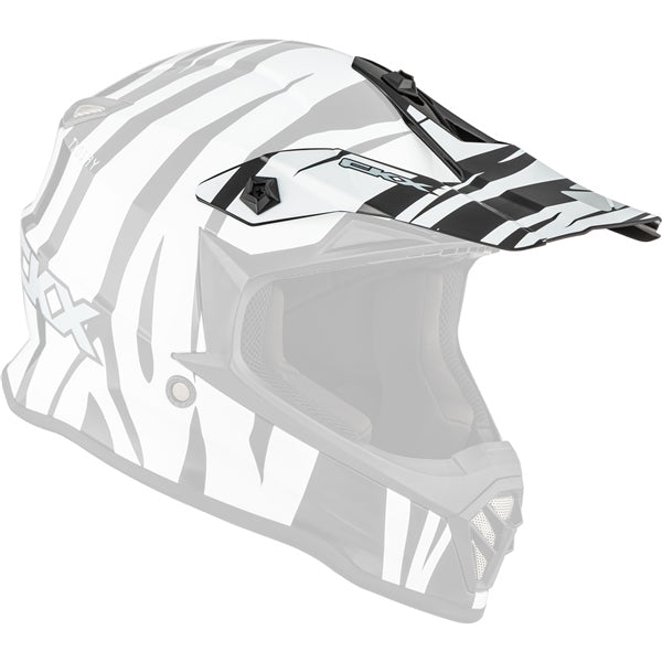 CKX TX019Y ZOO HELMET - REPLACEMENT PEAK in Glossy White
