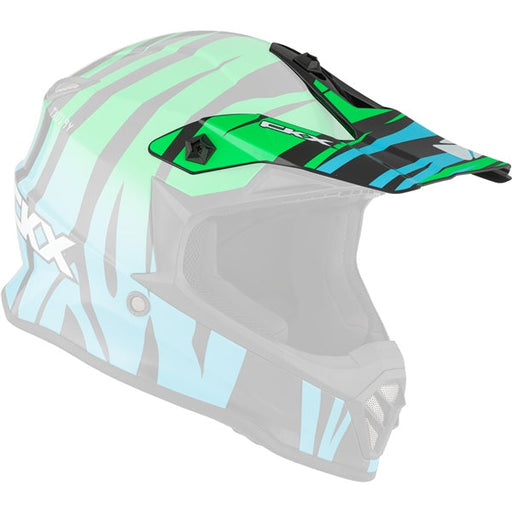 CKX TX019Y ZOO HELMET - REPLACEMENT PEAK in Glossy Blue/green