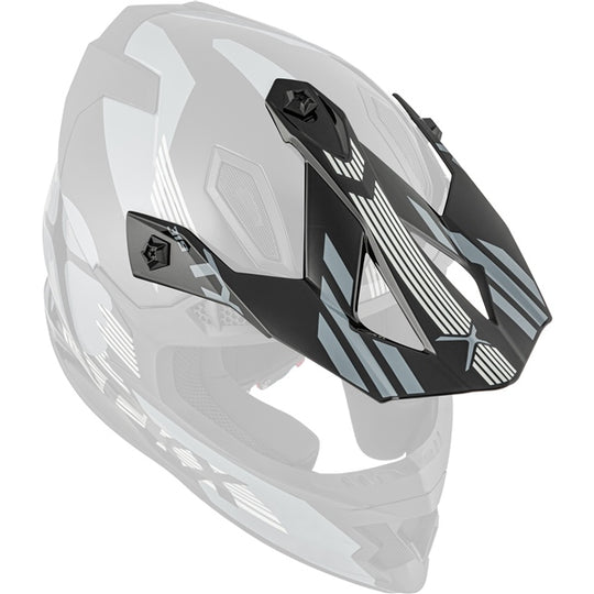 CKS TX319 GALACTIC ELMET - REPLACEMENT PEAK in Glossy Grey
