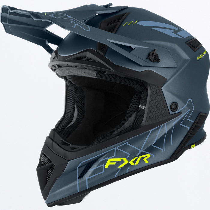 FXR HELIUM PRIME HELMET 2025 - Dark Steel/HiVis