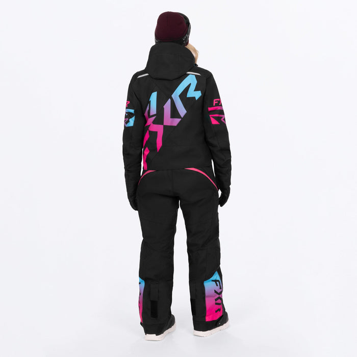 FXR Women's Cold Cross CX F.A.S.T.™ Monosuit in Black/Razz-Blue Fade