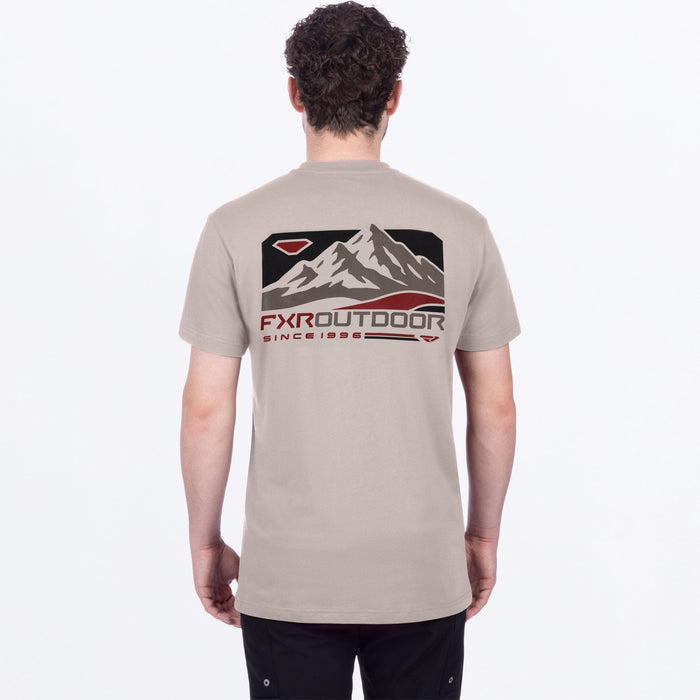 FXR MOUNTAIN PREMIUM T-SHIRT in Sand/Oxblood