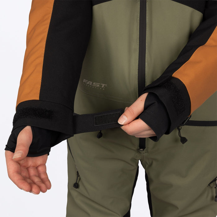 FXR Youth Vertical Monosuit in Moss/Umber/Stone
