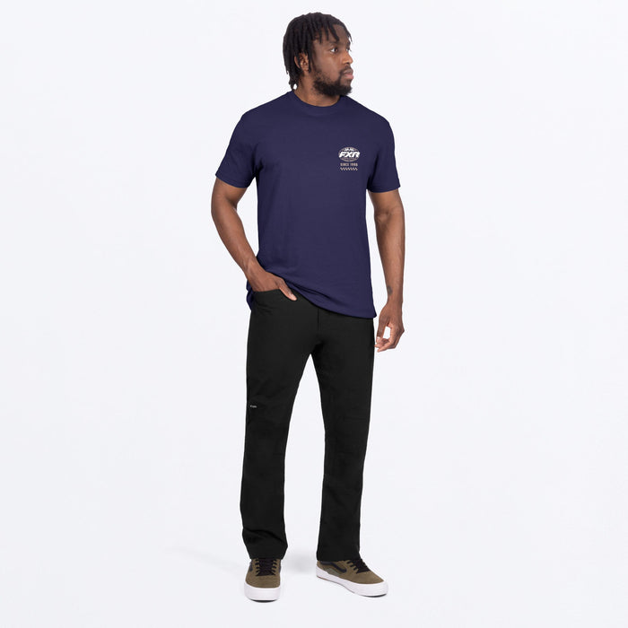 FXR WORLDWIDE PREMIUM T-SHIRT in Navy/Canvas