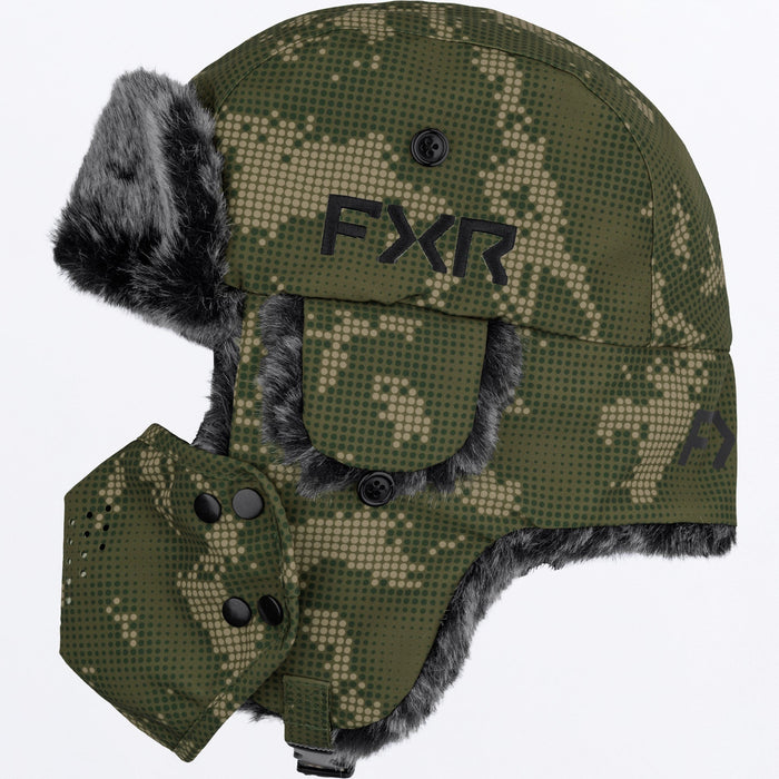 FXR TRAPPER HAT SNOW 2027 in Moss Shift Cover/Black