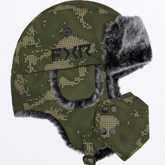 FXR TRAPPER HAT SNOW 2027 in Moss Shift Cover/Black