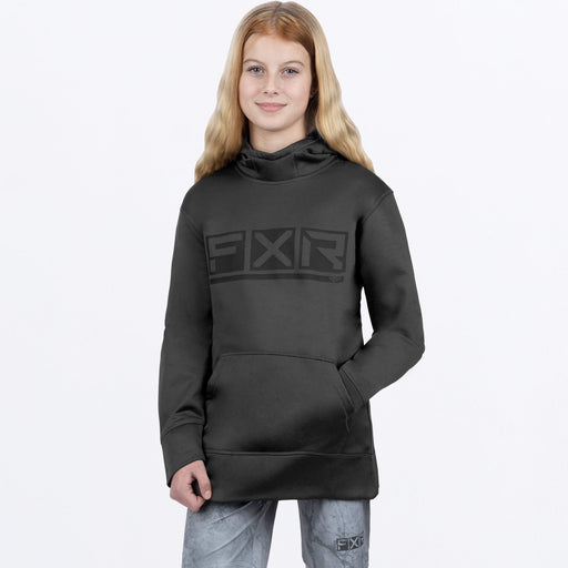 FXR Podium Tech Youth Pullover Hoodie in Neon Acid/Black