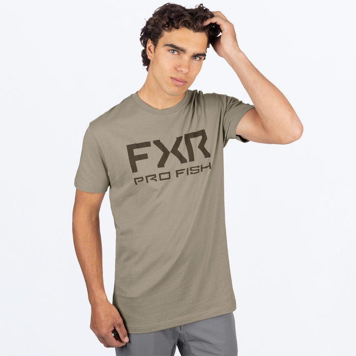 FXR PRO FISH PREMIUM T-SHIRT 2025 - Stone/Bronze
