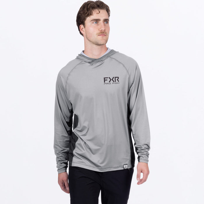 FXR DERBY AIR UPF PULLOVER HOODIE 2025 in Grey/Asphalt