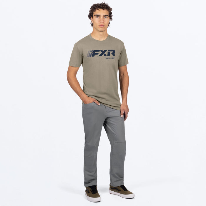 FXR MOTO PREMIUM T-SHIRT 2025 - Stone/Navy