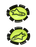 Yellow Fluo/BlackALPINESTARS GP PLUS KNEE SLIDERS IN 