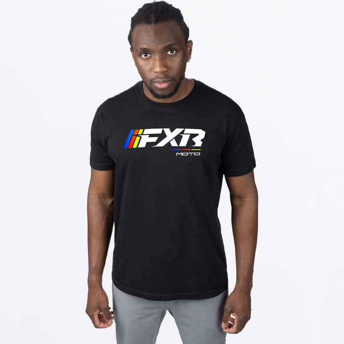FXR MOTO PREMIUM T-SHIRT 2025 - Black/White