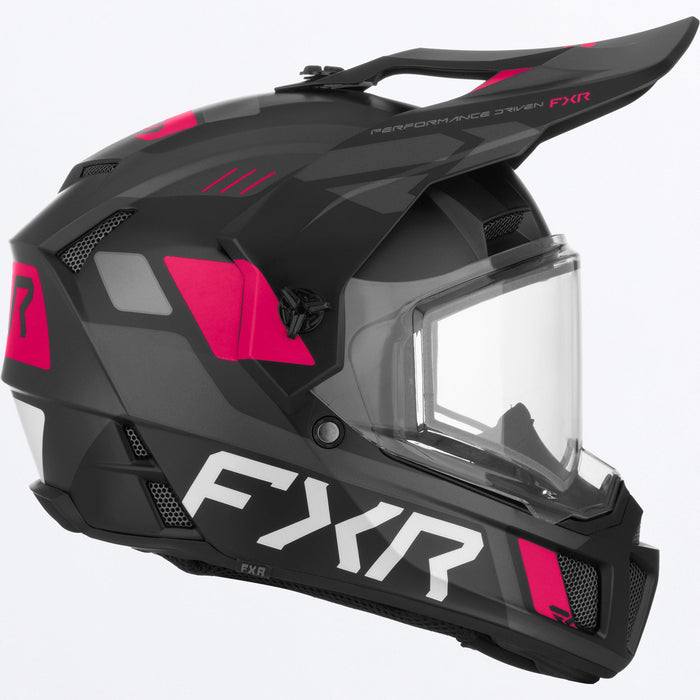 FXR YOUTH CLUTCH X HELMET 2025 - Black/Razz