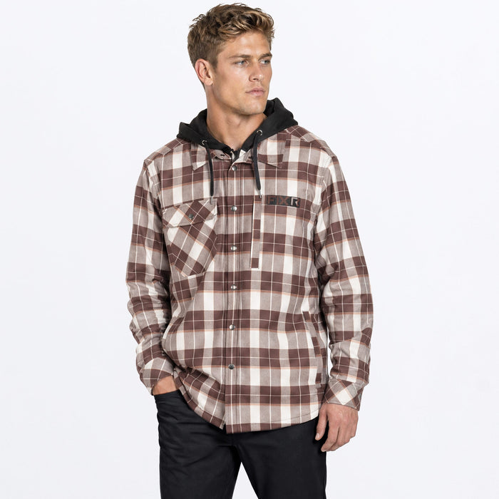 FXR INSULATED HD FLANNEL JACKET in D.Cedar/Sand
