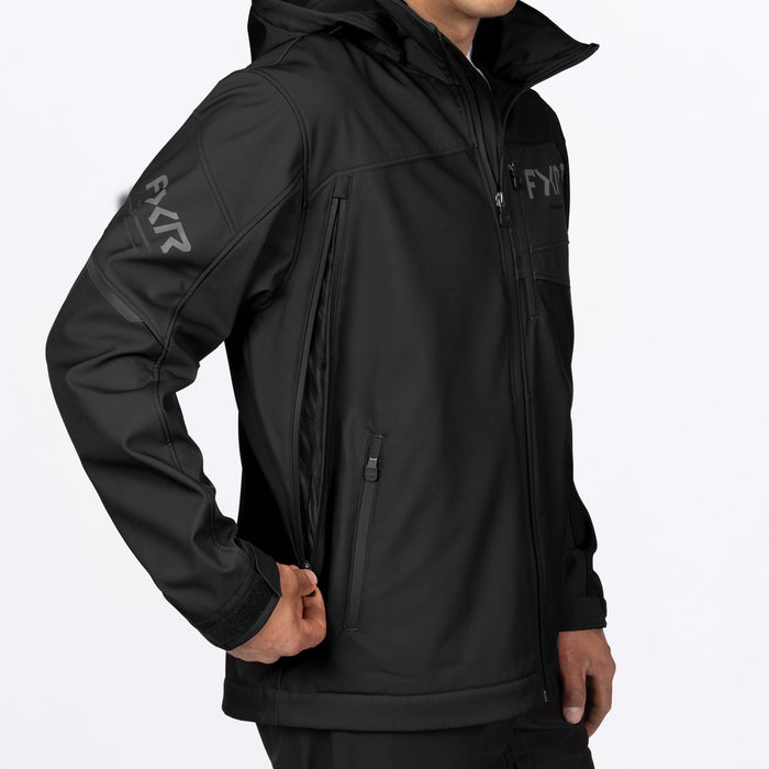 FXR ASCEND SOFTSHELL JACKET in Black/Grey