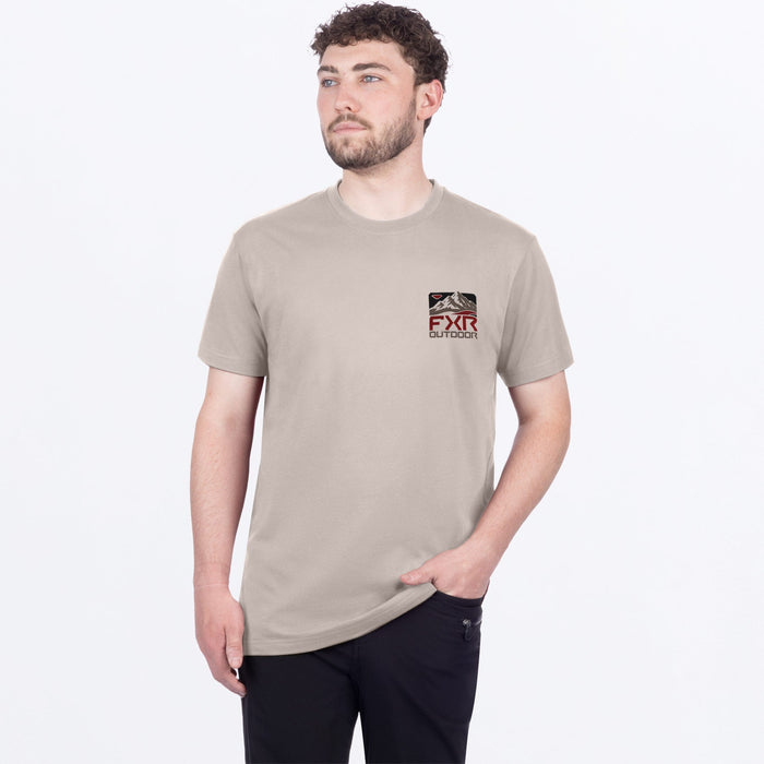 FXR MOUNTAIN PREMIUM T-SHIRT in Sand/Oxblood