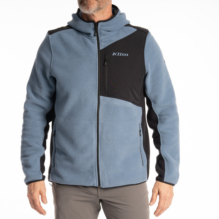 Klim Teton Crest Fleece Hoodie in Blue Fusion - Black