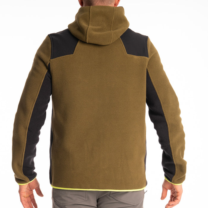 Klim Teton Crest Fleece Hoodie in Dark Olive - Black