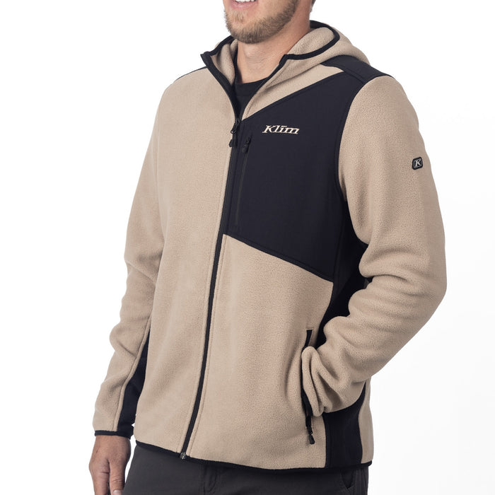 Klim Teton Crest Fleece Hoodie in Montana Tan - Black 2025