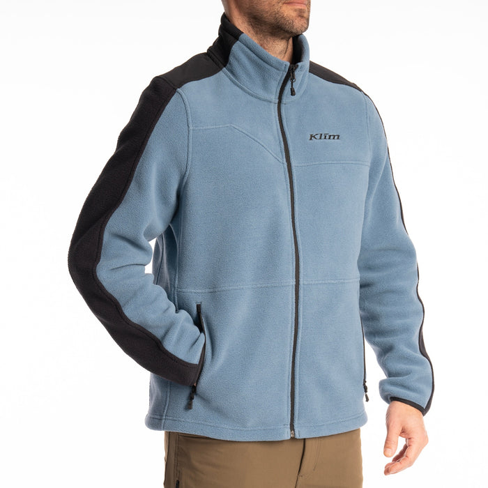 KLIM Teton Crest Fleece Jacket in Blue Fusion - Black