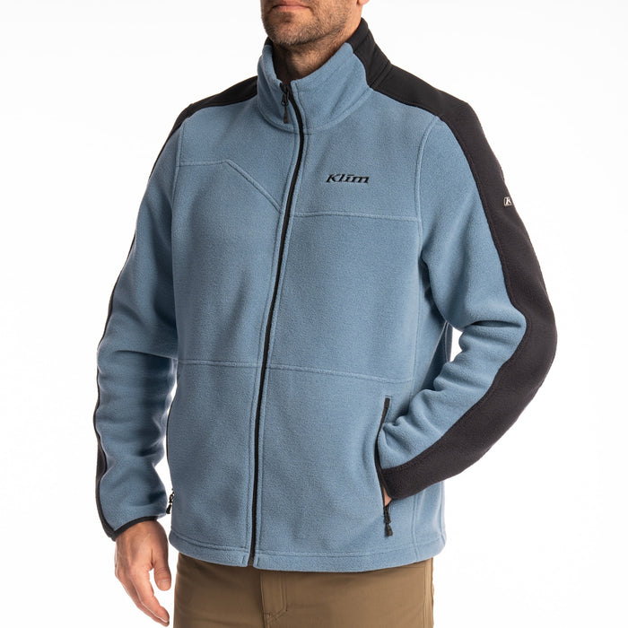 KLIM Teton Crest Fleece Jacket in Blue Fusion - Black