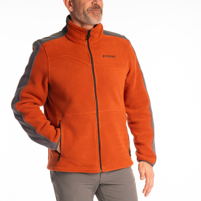 KLIM Teton Crest Fleece Jacket in Picante - Asphalt