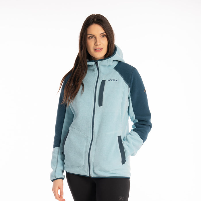 Klim Darby Canyon Fleece Hoodie in Milky Blue - Reflecting Pond