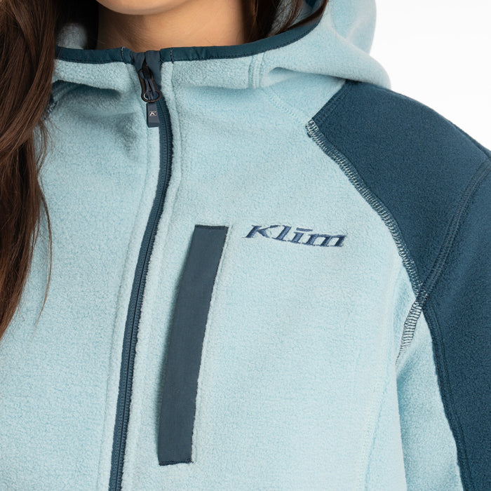 Klim Darby Canyon Fleece Hoodie in Milky Blue - Reflecting Pond