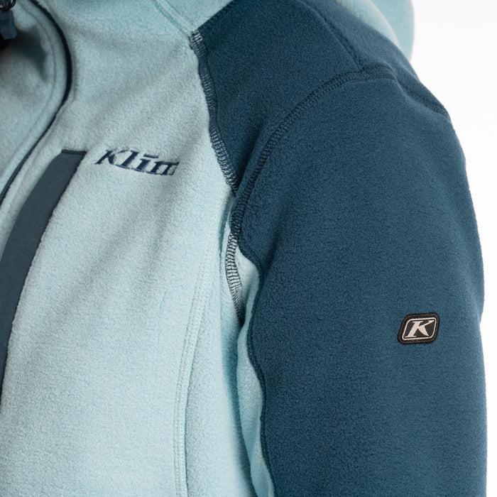 Klim Darby Canyon Fleece Hoodie in Milky Blue - Reflecting Pond