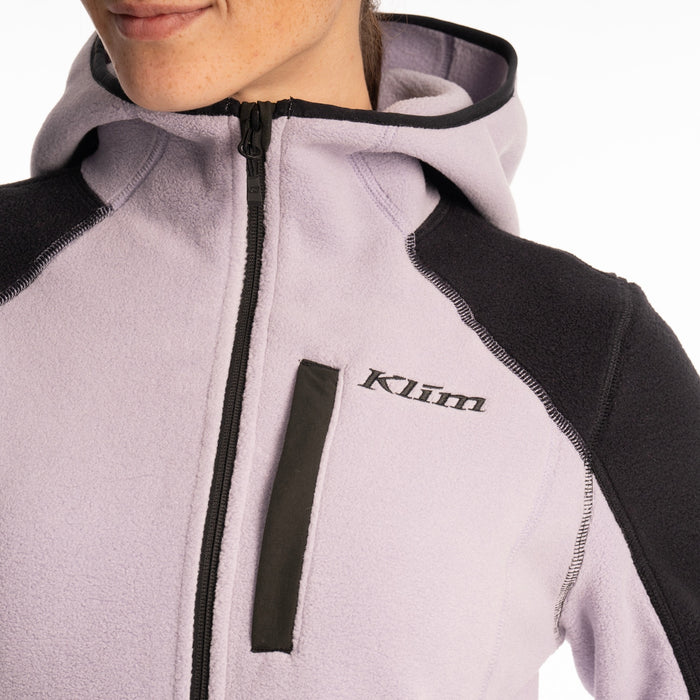 Klim Darby Canyon Fleece Hoodie in Wisteria - Black