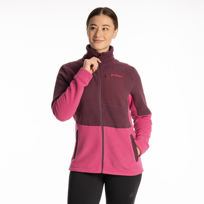 Klim Darby Canyon Fleece Jacket in Fuchsia Red - Italian Plum