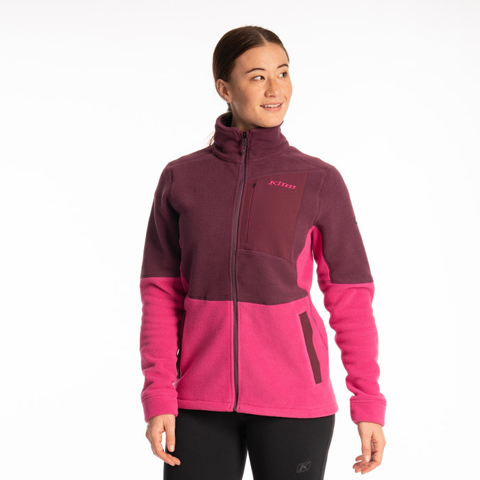 Klim Darby Canyon Fleece Jacket in Fuchsia Red - Italian Plum