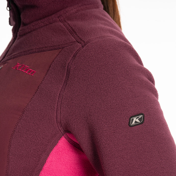 Klim Darby Canyon Fleece Jacket in Fuchsia Red - Italian Plum