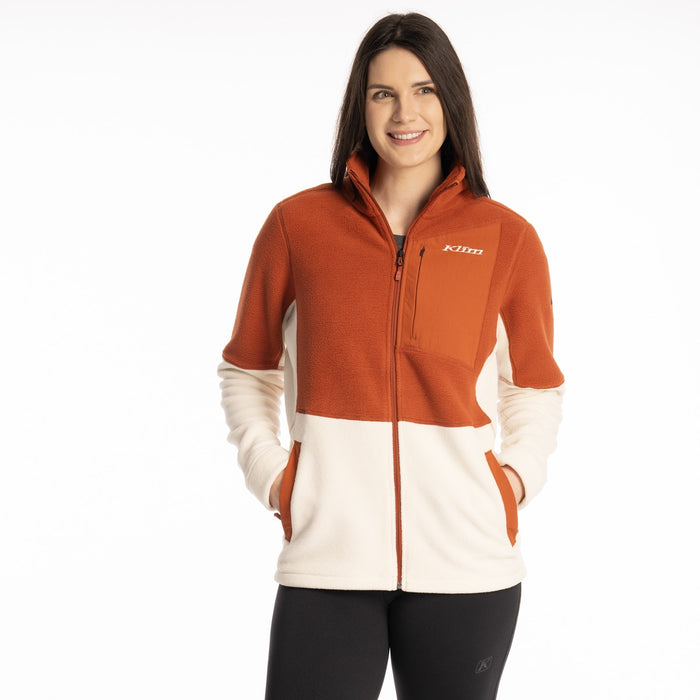 Klim Darby Canyon Fleece Jacket in Papyrus - Picante