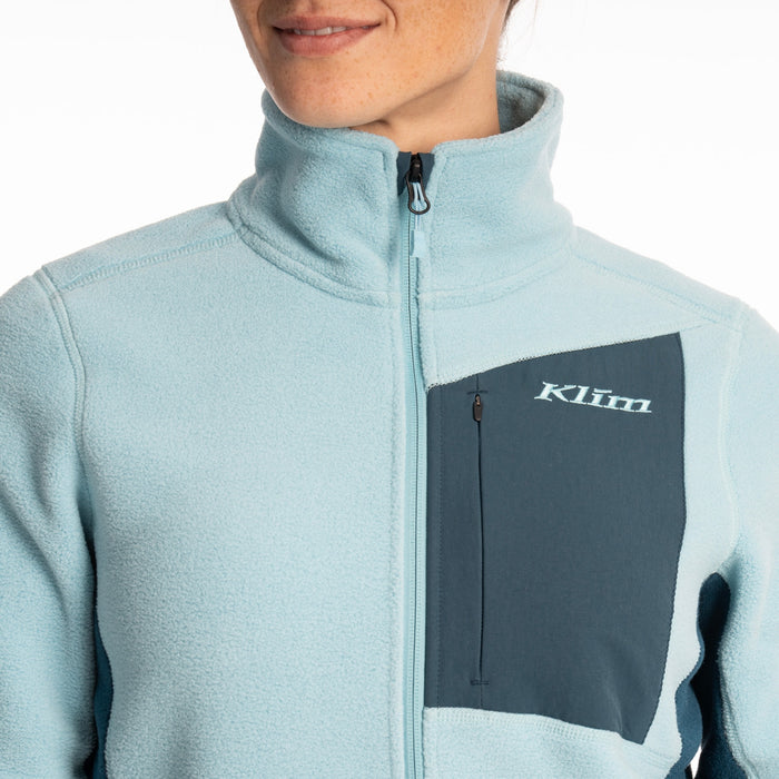 Klim Darby Canyon Fleece Jacket in Reflecting Pond - Milky Blue