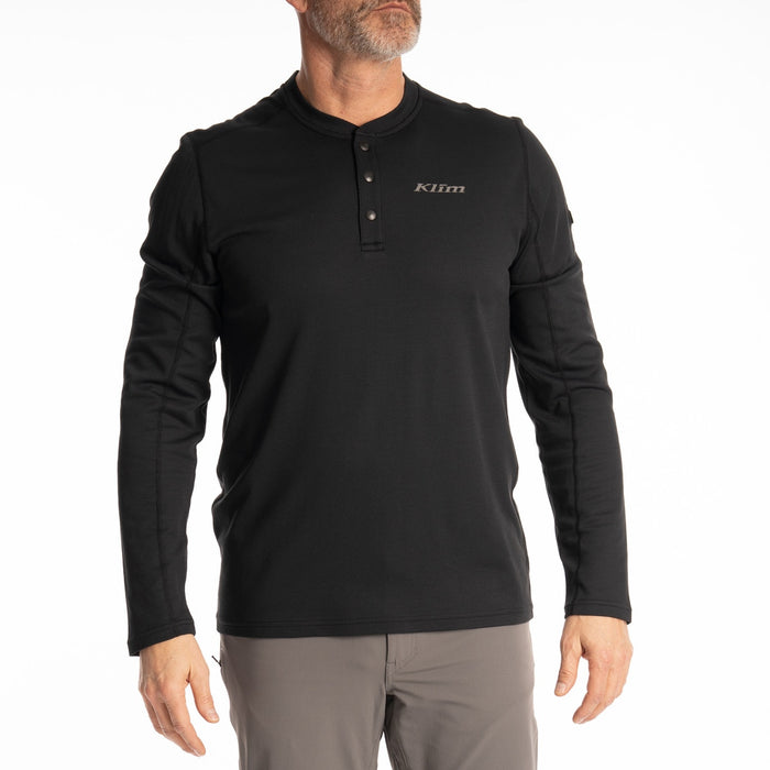 Klim Sidewinder Wool Long Sleeve Shirt in Black