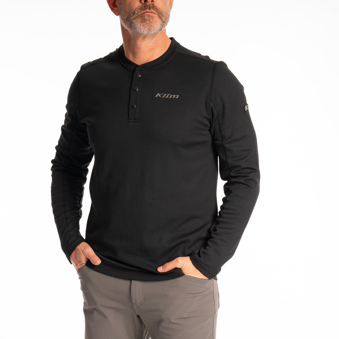 Klim Sidewinder Wool Long Sleeve Shirt in Black