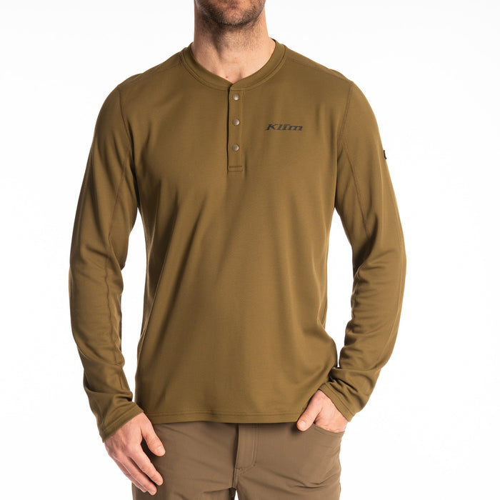 Klim Sidewinder Wool Long Sleeve Shirt in Dark Olive