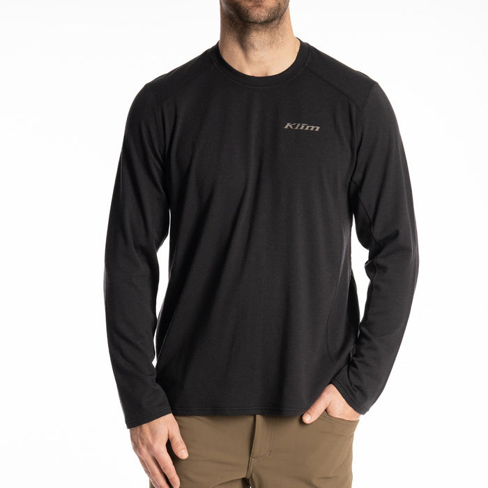 Klim Mesa Falls Wool Long Sleeve Shirt in Black