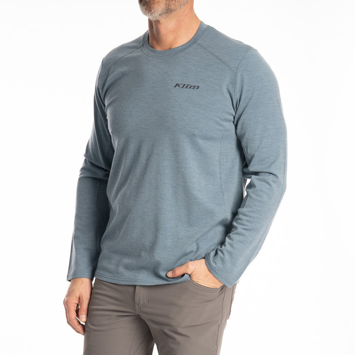 Klim Mesa Falls Wool Long Sleeve Shirt in Blue Fusion