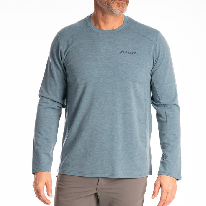 Klim Mesa Falls Wool Long Sleeve Shirt in Blue Fusion