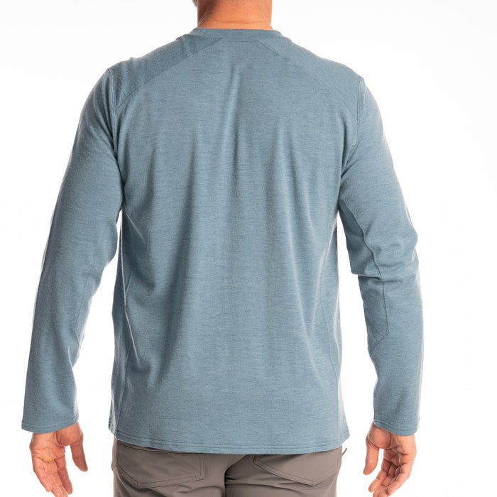 Klim Mesa Falls Wool Long Sleeve Shirt in Blue Fusion