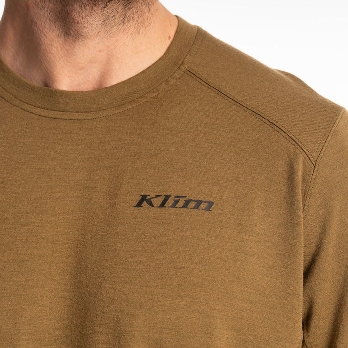 Klim Mesa Falls Wool Long Sleeve Shirt in Dark Olive